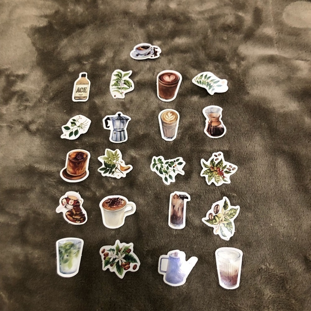 Coffee Theme 21 No Repeat Stickers